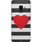 Black And White Striped Heart Galaxy S9 Skin
